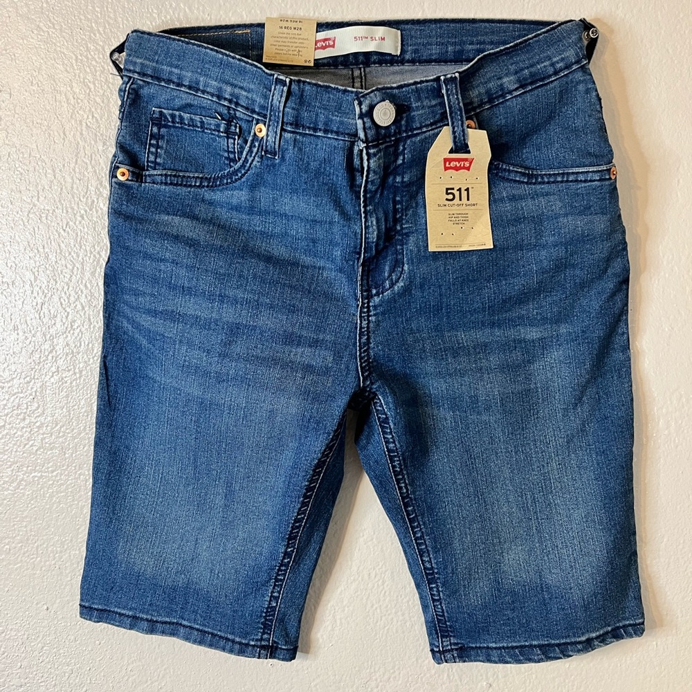 NWT Levis 511 Slim Cut Off Shorts Boys Size 16REG W28